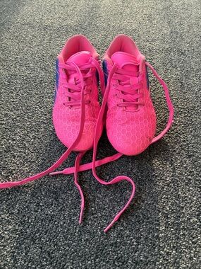 Kids Bright Pink Athletic Sneakers - Comfortable Lace-Up Shoes